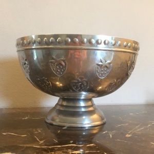 Pewter Decorative Bowl Strawberry design